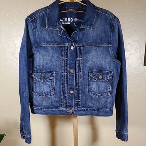 GAP 1969 Blue Jean Jacket Timeless Design 100% Cotton Large 2013